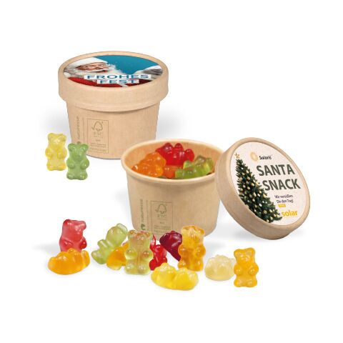 Werbe Fruchtgummi Paperbox Mit Einleger bunt | 4C Digital-/Offsetdruck