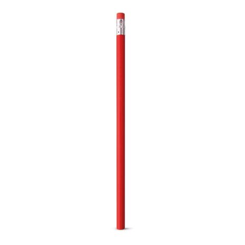 Werbeartikel Graphitstift ATENEO – rot – mit Logo bedruckt HB Härtegrad ø7 x 190 mm mit Radiergummi für Büro und Messe