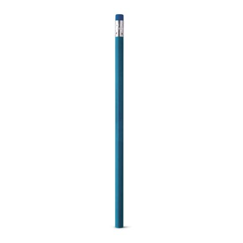 Werbeartikel Bleistift ATENEO – hellblau – mit Logo bedruckt HB Härtegrad ø7 x 190 mm Graphitstift mit Radiergummi für Büro und Messe