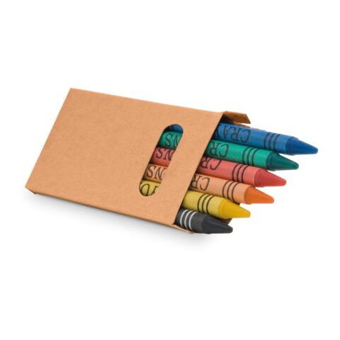 EAGLE. Schachtel mit 6 Wachsmalstiften Natur | ohne Werbeanbringung | Nicht verfügbar | Nicht verfügbar | Nicht verfügbar