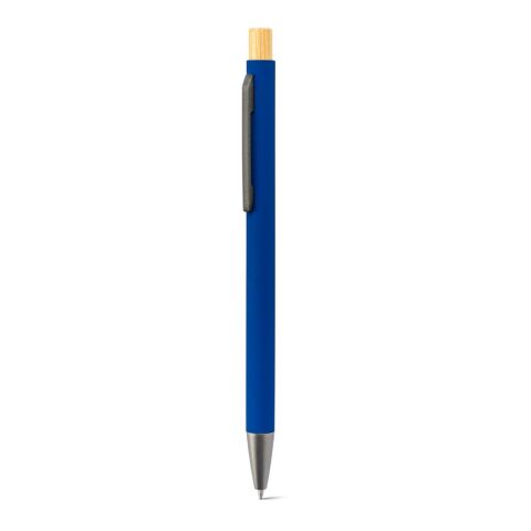Firmengeschenk Kugelschreiber ZYLEN – blau – mit Logo bedruckt nachhaltig recyceltes Aluminium ø9 x 135 mm blauschreibend