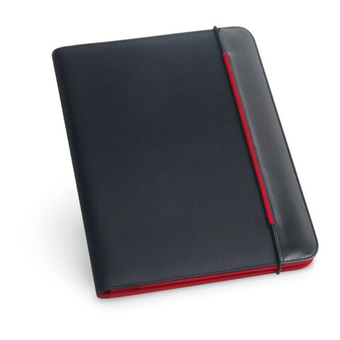 FITZGERALD. A4 Schreibmappe aus PU und 800D mit linierte Seiten Schreibblock Rot | ohne Werbeanbringung | Nicht verfügbar | Nicht verfügbar | Nicht verfügbar