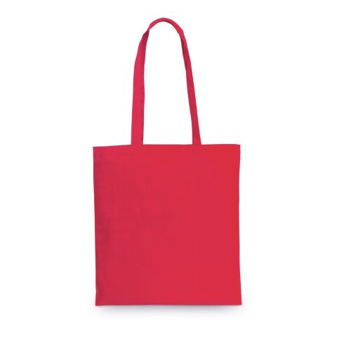 Werbeartikel CARACAS. Tragetasche aus 100% Baumwolle (140 g/m²) – rot – mit Logo bedruckt