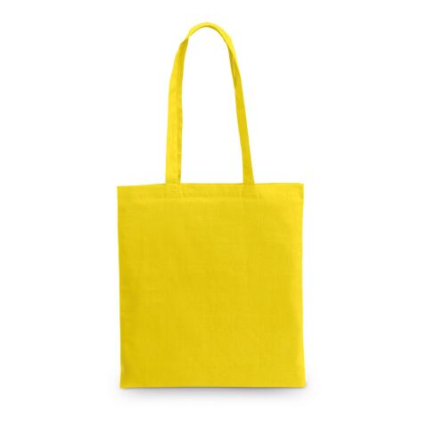 Werbeartikel CARACAS. Tragetasche aus 100% Baumwolle (140 g/m²) – gelb – mit Logo bedruckt
