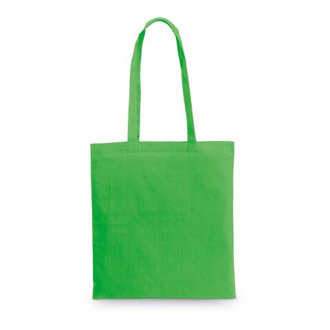 Werbeartikel CARACAS. Tragetasche aus 100% Baumwolle (140 g/m²) – hellgrün – mit Logo bedruckt