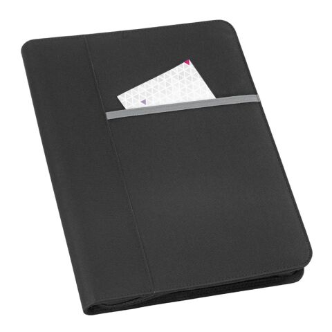 AUSTER. A4-Schreibmappe aus 600D mit linierten Schreibblock Hellgrau | ohne Werbeanbringung | Liniert | A4