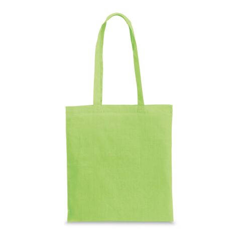 Werbeartikel CAIRO. Tragetasche aus recycelter Baumwolle (70%) und polyester (30% rPET) (180 g/m²) – hellgrün – mit Logo bedruckt