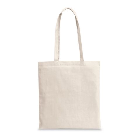 Werbeartikel CAIRO. Tragetasche aus recycelter Baumwolle (70%) und polyester (30% rPET) (180 g/m²) – beige – mit Logo bedruckt