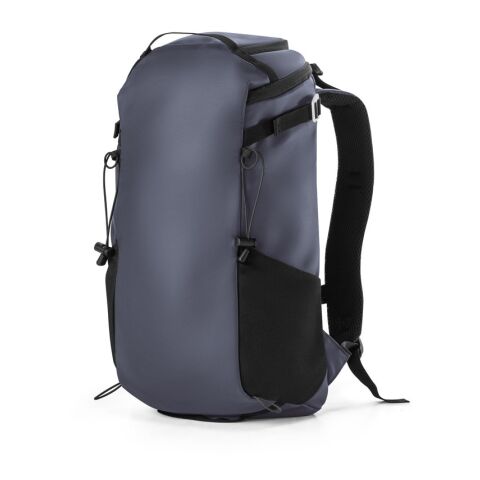 Werbeartikel ALASCA. Wanderrucksack mit wasserdichter Beschichtung – Blau – mit Logo bedruckt
