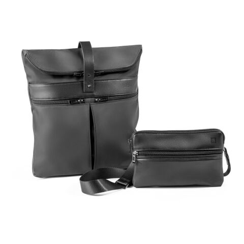 ROVER BACKPACK. Rucksack aus Mikrofaser und PU schwarz | ohne Werbeanbringung | Nicht verfügbar | Nicht verfügbar | Nicht verfügbar