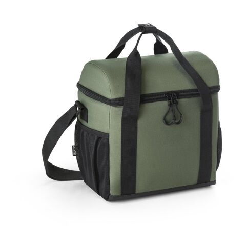 Werbeartikel Kühltasche ROMA M – dunkelgrün – mit Logo bedruckt 11 l nachhaltige isolierte Cooler Bag für Sommerfeste & Firmen-Events