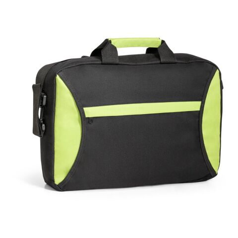 Werbeartikel SEOUL. Kongressmappe aus 600D Polyester – Hellgrün – Umhängetaschen / Schultertaschen & Laptoptaschen mit Logo bedruckt