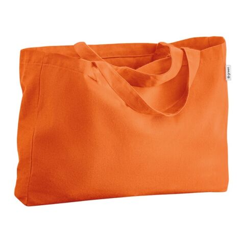 CAMDEN. Tragetasche aus Baumwolle (50%), recycelter Baumwolle (30%) und polyester (20% rPET) (280 g/m²) Orange | ohne Werbeanbringung