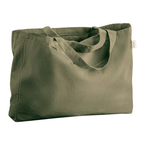 CAMDEN. Tragetasche aus Baumwolle (50%), recycelter Baumwolle (30%) und polyester (20% rPET) (280 g/m²) Dunkelgrün | ohne Werbeanbringung