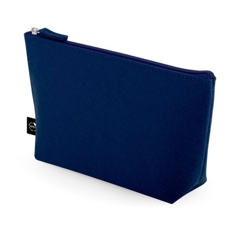 Werbeartikel MALLORCA. Vielseitige Tasche aus recyceltem Filz (100% rPET) – blau – mit Logo bedruckt