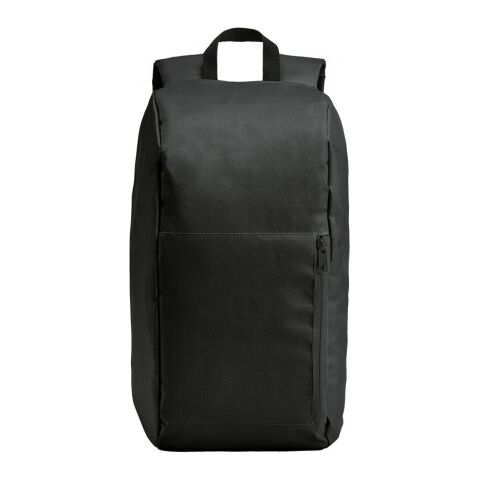 LUGANE. 600D-Rucksack Schwarz | 1-farbiger Transferdruck
