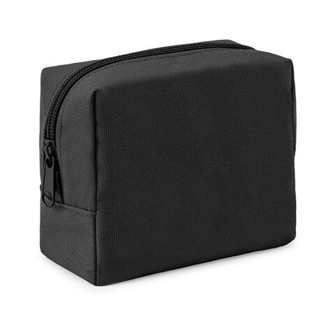 Mitarbeitergeschenk Kosmetiktasche CHLOE – schwarz – mit Logodruck 131 x 105 x 70 mm geräumiger Kulturbeutel für das Firmen-Event