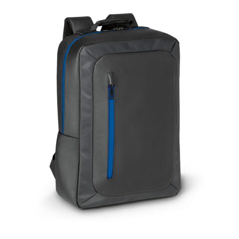 Nachhaltiger Werbeartikel OSASCO. Rucksack aus hochdichtem, 600D recyceltes Polyester für Laptop 15" – Königsblau – mit Logo bedruckt