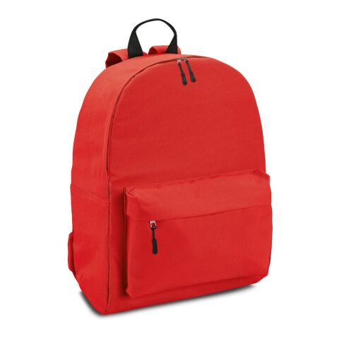 Werbeartikel BERNA. Rucksack aus 600D Polyester – Rot – mit Logo bedruckt