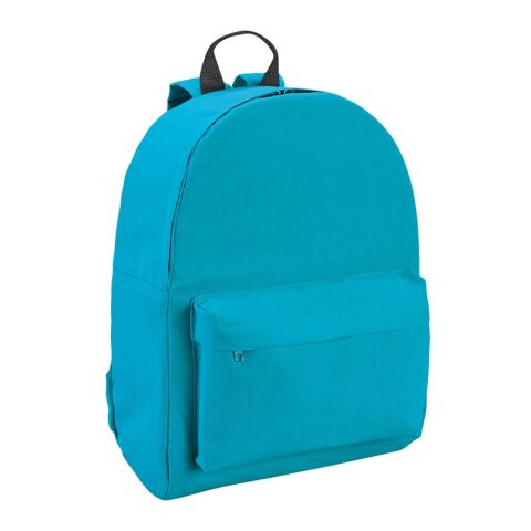 Werbeartikel BERNA. Rucksack aus 600D – hellblau – mit Logo bedruckt