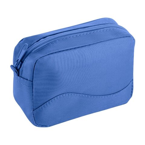 Werbeartikel MARIE. Kulturbeutel aus Mikrofasern – königsblau – mit Logo bedruckt