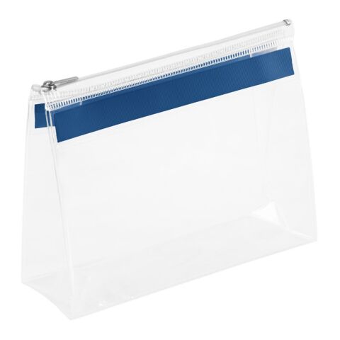 Werbeartikel CHASTAIN. Kulturbeutel aus EVA mit Reißverschluss – blau – mit Logo bedruckt