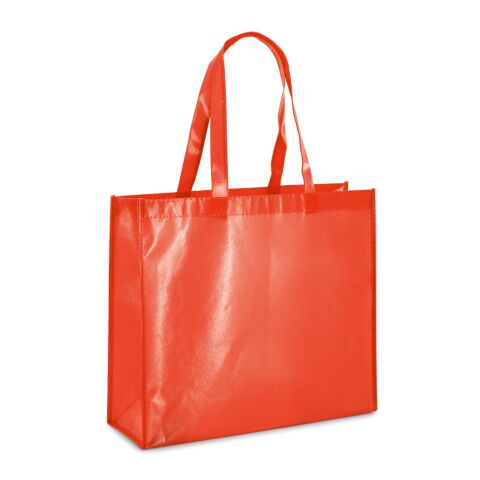 Werbeartikel MILLENIA. Tragetasche aus laminiertem Non-Woven (110 g/m²) – rot – mit Logo bedruckt