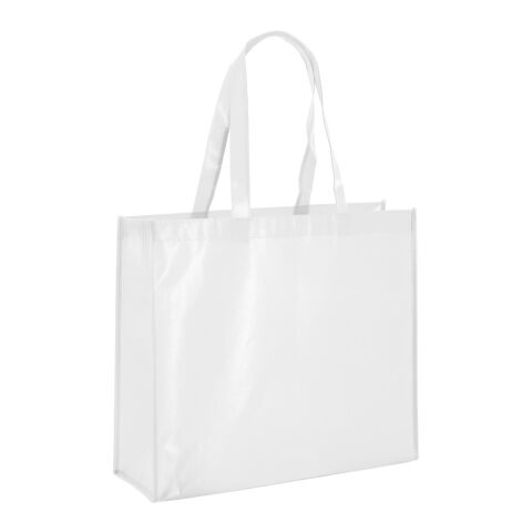 MILLENIA. Tragetasche aus laminiertem Non-Woven (110 g/m²) Weiß | ohne Werbeanbringung