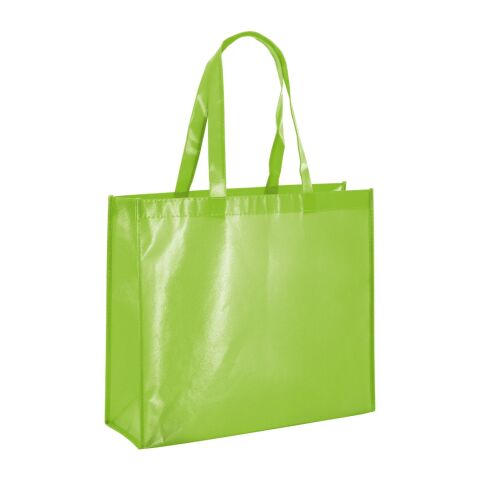 MILLENIA. Tragetasche aus laminiertem Non-Woven (110 g/m²) Hellgrün | ohne Werbeanbringung