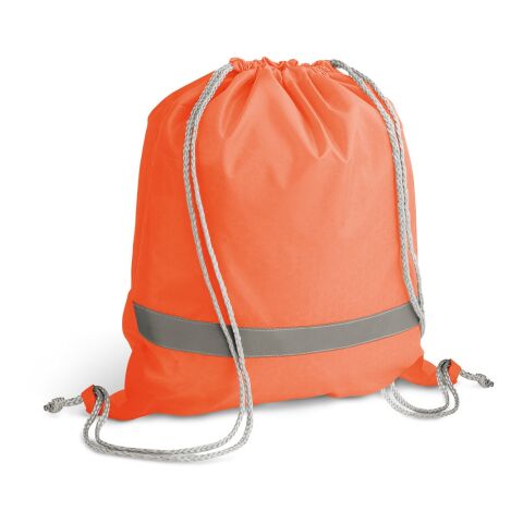 Werbeartikel RULES. Turnbeutel aus 210D – Orange – mit Logo bedruckt