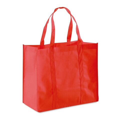 Werbeartikel SHOPPER. Einkaufstasche aus Non-woven (80 g/m²) – rot – mit Logo bedruckt
