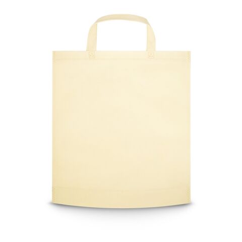 Werbeartikel NOTTING. Einkaufstasche aus Non-woven (80 g/m²) – Beige – Einkaufstasche / Werbetasche mit Logo bedruckt