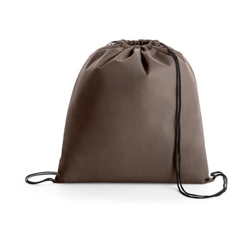 Werbeartikel BOXP. Turnbeutel aus Non-woven (80 g/m²) – Dunkelbraun – Turnbeutel / Sportbeutel mit Logo bedruckt