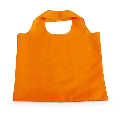 Werbeartikel FOLA. Faltbare Tragetasche aus 190T Polyester – orange – mit Logo bedruckt