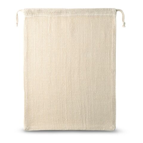 NAPOLI. Beutel aus 100% Baumwolle (120 g/m²) mit Netzgewebe auf der Vorderseite (100 g/m²) Naturhell | ohne Werbeanbringung | Nicht verfügbar | Nicht verfügbar | Nicht verfügbar