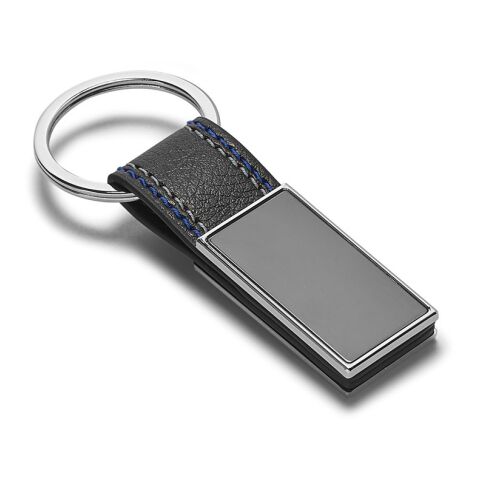 BALE. Schlüsselanhänger aus PU und Metall Königsblau | ohne Werbeanbringung | Nicht verfügbar | Nicht verfügbar | Nicht verfügbar