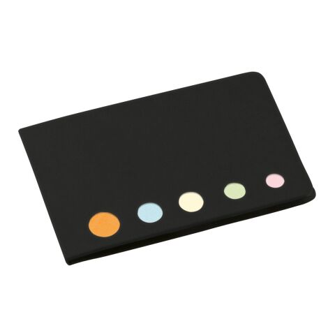 STOOKY. Haftnotizblock mit 5 farbigen Schwarz | ohne Werbeanbringung