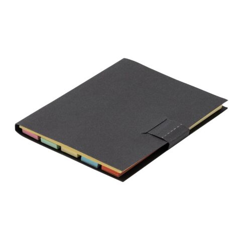 LEWIS. Haftnotizblock mit 7 farbigen Sätzen Schwarz | ohne Werbeanbringung