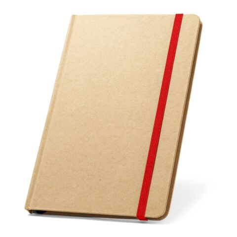 Werbegeschenk Notizbuch MAGRITTE DIN A5 – rot – mit Logo bedruckt, 160 Seiten aus Recyclingpapier, 137 x 210 mm für Meetings & Konferenzen