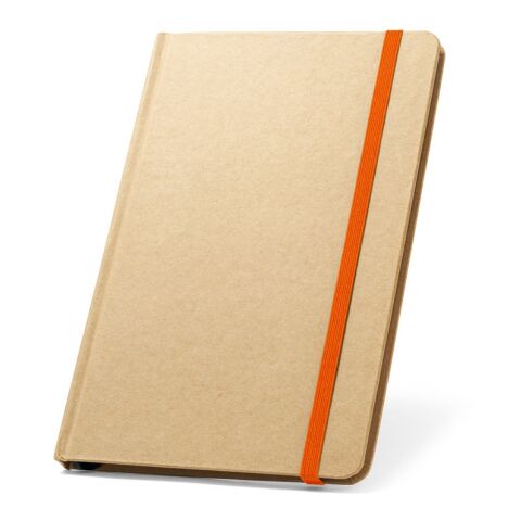 Werbeartikel MAGRITTE. A5 Notizbuch mit linierten Blättern – Orange – mit Logo bedruckt