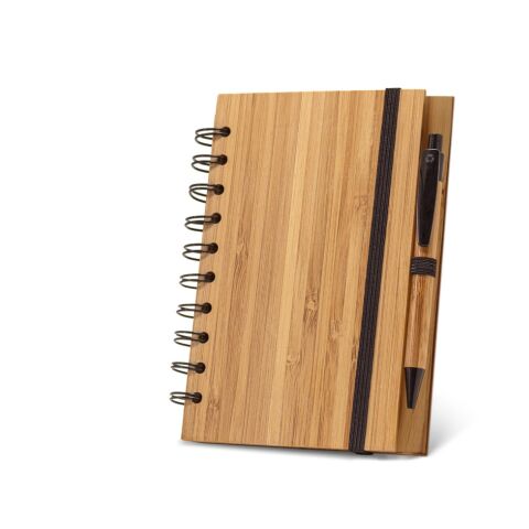 DICKENS A5. A5 Spiralnotizbuch aus Bambus mit 100% Recyclingpapier Natur | ohne Werbeanbringung | Nicht verfügbar | Nicht verfügbar | Nicht verfügbar