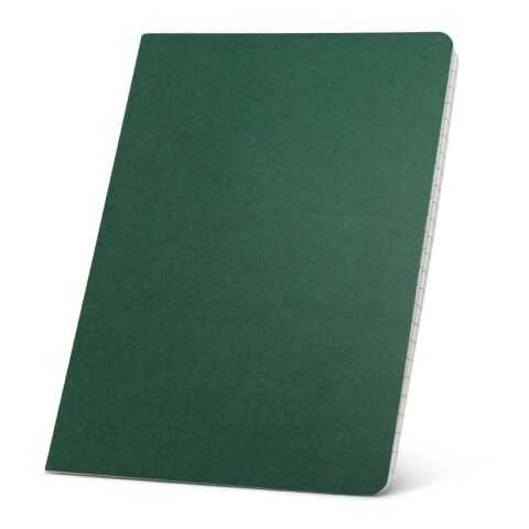 Werbeartikel ECOWN. Notizbuch A5 mit linierten Blättern – dunkelgrün – mit Logo bedruckt