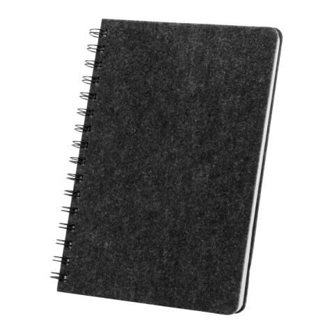 MISHIMA. A5-Ringbuch mit flexiblem Einband aus recyceltem Filz (100% rPET) mit linierten Seiten ohne Werbeanbringung