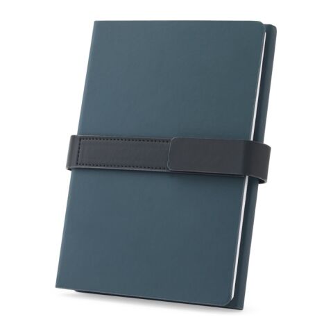 SANDERSON. A5 Notizbuch aus PU (50% recycelt) mit zwei Blöcken: linierte Seiten und unlinierte Seiten Blau | ohne Werbeanbringung | Nicht verfügbar | Nicht verfügbar | Nicht verfügbar