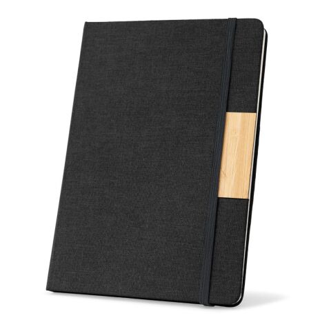 HOMERO. Set bestehend aus einem A5-Hardcover-Notizblock und einem Bambus-Kugelschreiber Schwarz | ohne Werbeanbringung | Nicht verfügbar | Nicht verfügbar | Nicht verfügbar