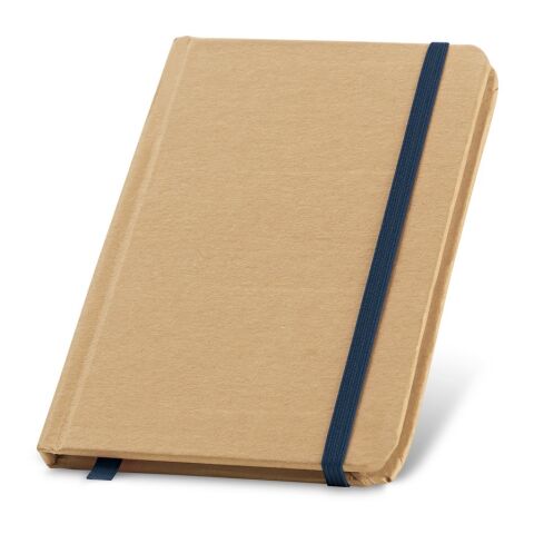 Werbeartikel FLAUBERT. Notizbuch mit Hardcover aus Karton, 160 unlinierten – dunkelblau – mit Logo bedruckt