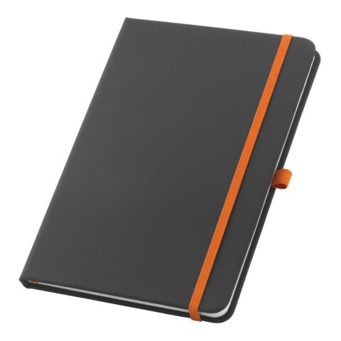 Werbeartikel CORBIN. A5 Notizbuch aus PU mit linierten Blättern – orange – mit Logo bedruckt