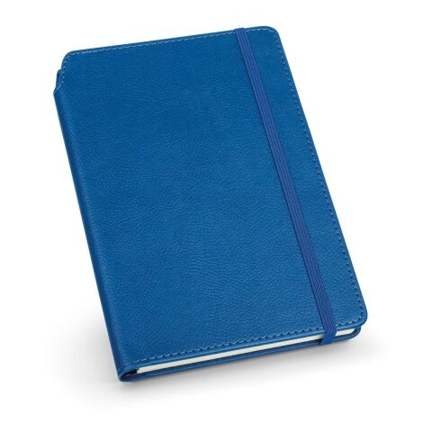 Werbeartikel MORIAH. A5 Notizbuch aus PU mit linierten Blättern – Blau – mit Logo bedruckt