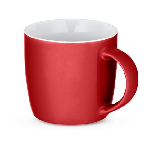 Werbeartikel COMANDER. Tasse aus Keramik 370 ml – rot – mit Logo bedruckt
