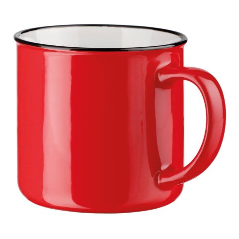 VERNON. Tasse aus Keramik 340 mL Rot | ohne Werbeanbringung
